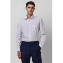 Van Heusen Men White Regular Fit Check Full Sleeves Formal Shirt