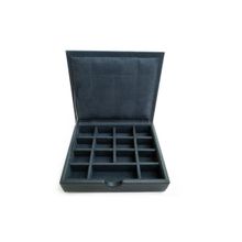 THE LEATHER STORY Dapper Cufflink Box - Navy Blue