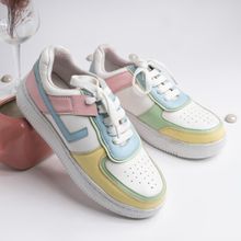 Shoetopia Women Multicolour Perforations Sneakers