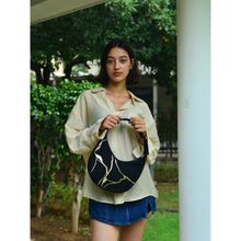 EcoRight Black Kintsugi Moon Shoulder Bag