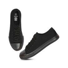 MOZAFIA Casual Comfortable Lifestyle Black Regular Ankle Canvas Shoes