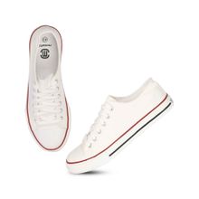 MOZAFIA Casual Comfortable Lifestyle White Regular Ankle Canvas Shoes