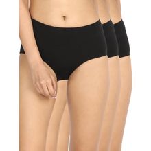 Nykd by Nykaa Pack of 3 Cotton Full Brief With Anti Odor-Nyp104-All Black