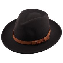 The Tie Hub Homburg Solid Black Fedora Hat