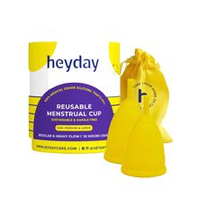 Heyday Reusable Medium & Large Menstrual Cup Combo Regular & Heavy Flow