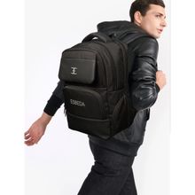 ESBEDA Unisex Black Polyester Solid Backpack