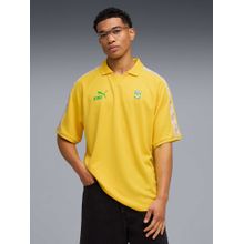 Puma King Mens Relaxed Fit Fanpack Collar Jersey Brazil Yellow