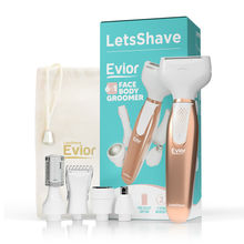 LetsShave Evior 4-In-1 Face & Body Trimmer For Women, Facial Hair Remover, Eyebrow & Body Groomer