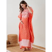 The Kaftan Company Peach Shibori Dyed Maternity Kaftan