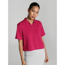 Puma Essential Women Pink Polo T-Shirt