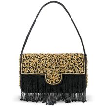 Peora Black Clutch Purses for Women Stone Studded Handmade Handbags Party Bridal Clutch (C25BL)