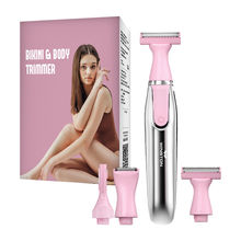 Winston Rechargeable Bikini Trimmer With Eyebrow & Body shaver Head For Women - Pink