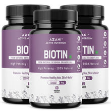 Azani Biotin Hair Capsules 10000 Mcg/serving, Sesbania Grandiflora Capsules - Pack Of 3