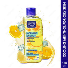 Clean & Clear Morning Energy Lemon Fresh Face Wash - Gentle Cleanser with Menthol for Oily Skin