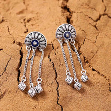 Voylla Mandala Half Moon Tassels Earrings