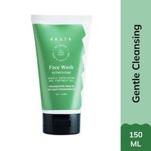 Arata Refreshing Face Wash with Peppermint Lemon Oil and Organic Flaxseed Extracts