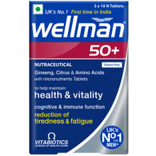 Wellman 50+ UK's No.1 Multivitamin for Men above 50 (Ginseng, Citrus & Amino Acids & Micronutrients)