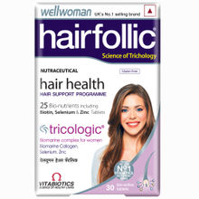 Wellwoman Hairfollic UK's No.1 Hair Supplement for Women (26 Nutrients & Bio Marine Collagen)