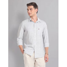 AD By Arvind Grey Modern Slim Fit Heathered Summer Casual Shirt