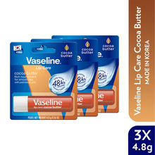 Vaseline Lip Care Cocoa Butter Lip Balm Stick - Pack Of 3