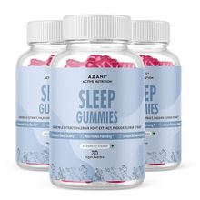 Azani Active Nutrition Sleep Gummies- L-theanine, Valerian, Chamomile, Melatonin- Vegan (pack Of 3)