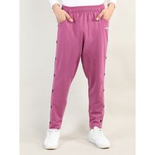 Chkokko Men Casual Pink Track Pant