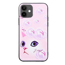DOOBNOOB Rose Flower Kitty Unique 3D Print Back Cover Case For Apple iPhone 12 (Lavender)