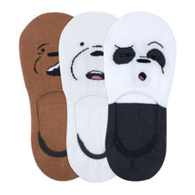 Balenzia Loafer Socks For Anti Slip Silicon Pack Of 3 - No Show / Invisible Socks - Multi-Color