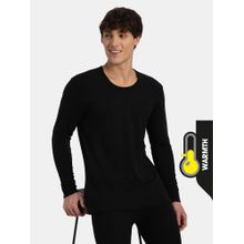 Jockey 2606 Men Soft Touch Microfiber Elastane Thermal Undershirt - Black
