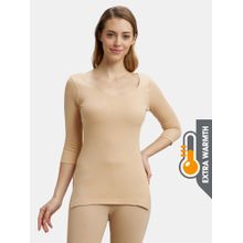 Jockey 2503 Women Extra Warmth Cotton Rich 3/4th Sleeve Thermal Top - Skin