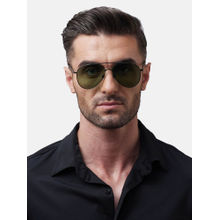 Shisen Fox Hikoshi Black Frame Green Lens Sunglasses (59)