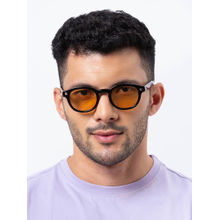 Shisen Fox Kitframee Black - Brown Frame Orange Lens Sunglasses (46)