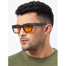 Shisen Fox Habiki Matte Black Orange Lens Sunglasses (53)