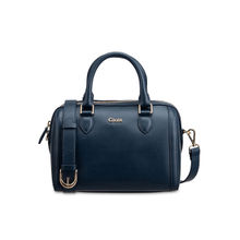 Gioia Audrey Grab Navy Blue Hand Bag With Detachable Sling (Set of 2)