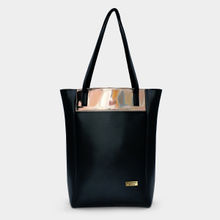 Modern Myth City Girl Shopper Black & Rosegold Tote Bag