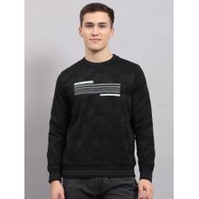 Monte Carlo Men's Solid Black Round Neck Full Sleeves Sweatshirt