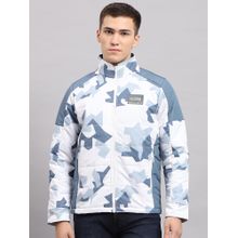 Monte Carlo Men's Printed Multi Color Hooded Full Sleeves Jacket