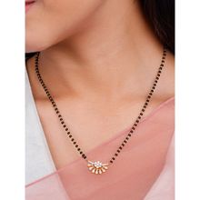 GIVA 925 Silver White Floral Moon Mangalsutra