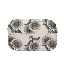 Crazy Corner Black White Floral Printed Portable Cosmetic Pouch