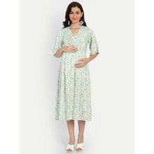 Aaruvi Ruchi Verma Green Maternity Dress