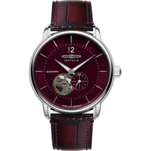 Zeppelin LZ 120 Bodensee Small Seconds Open Balance Wheel Analog Dial Red Mens Watch 81665 (Medium)