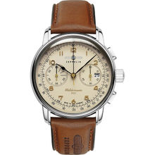 Zeppelin Mediterranean Date Chronograph Tachymeter Analog Dial Color Beige Mens Watch 96705 (Medium)