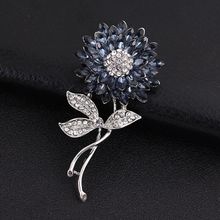 Youbella Floral Jewellery Silver Plated And Cubic Zirconia Brooches For Women