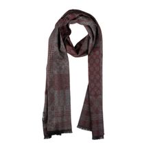 The Tie Hub Geometric Printed Maroon Woolen Scarf