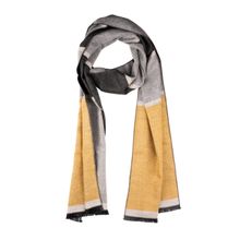 The Tie Hub Plain Yellow with Grey Woolen Scarf