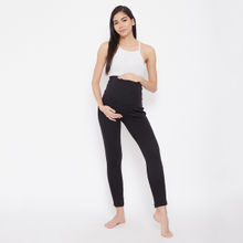 Clovia Cotton Chic Basic Maternity Pyjama Pants - Black
