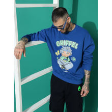 Griffel Anime Boy Oversized Blue Sweatshirt