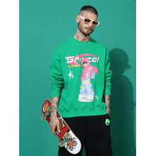 Griffel Cool Kid Oversized Green Sweatshirt