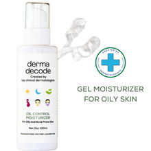 Derma Decode Oil Free Moisturizer for Oily Acne Prone Skin Lightweight Gel Hydration for Clear Skin