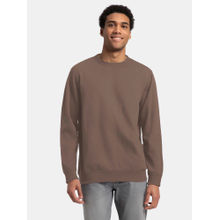 Jockey 2716 Men Super Combed Cotton French Terry Solid Sweatshirt - Dark Khaki